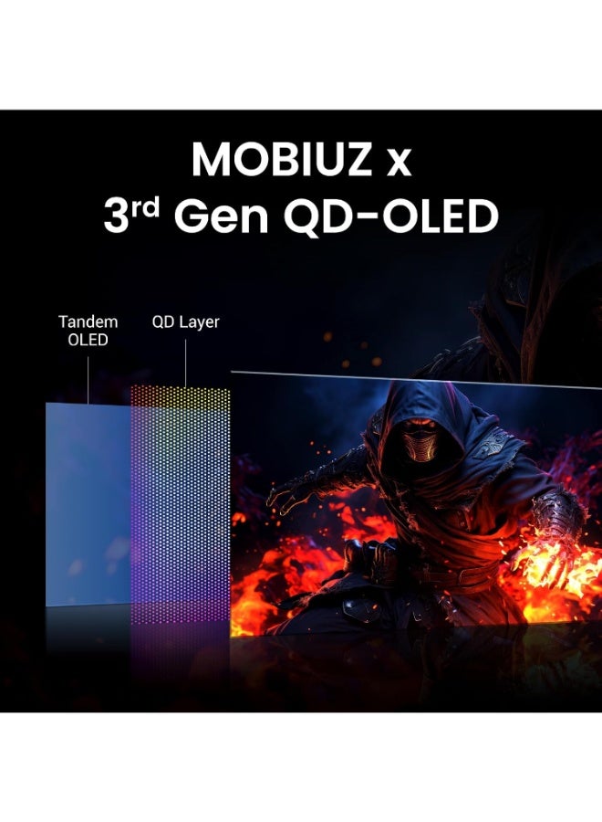 بين كيو [موديل 2026] شاشة ألعاب BenQ MOBIUZ EX271QMZ مقاس 27 بوصة بدقة QHD ‏2K‏، OLED، دقة 2560 × 1440، معدل تحديث 240 هرتز، تقنية الجيل الثالث QD-OLED، ضبط ألوان Game Art، زمن استجابة 0.03 مللي ثانية، HDR white - Image 2
