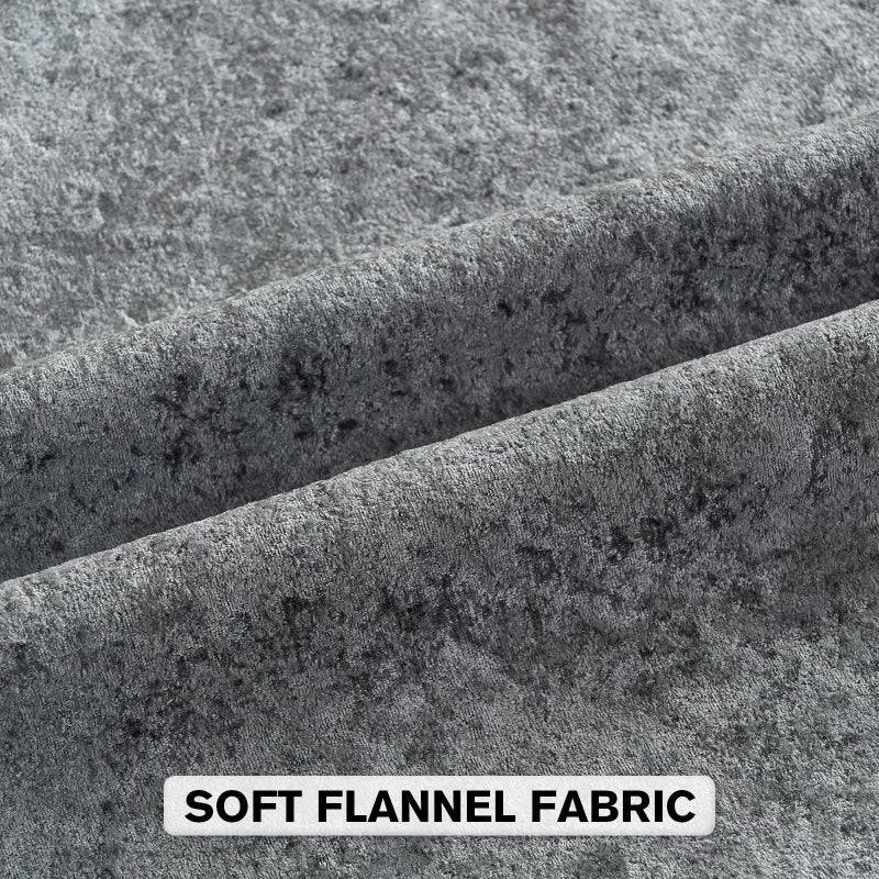 FUTEI Dark Grey Flannel Throw Pillow Covers 18x18 Inch Set of 2,Soft Crushed Dimensional Textured Cushion Cases,Modern Home Decor for Couch Living Room - Image 2