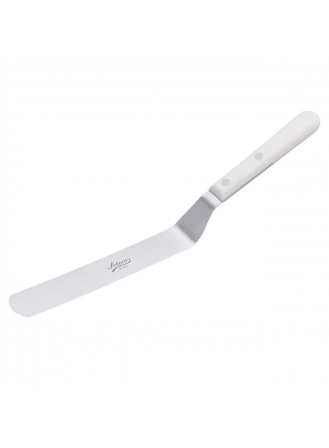 Ateco Offset Spatula with 9.75-Inch Stainless Steel Blade, Plastic Handle, Dishwasher Safe