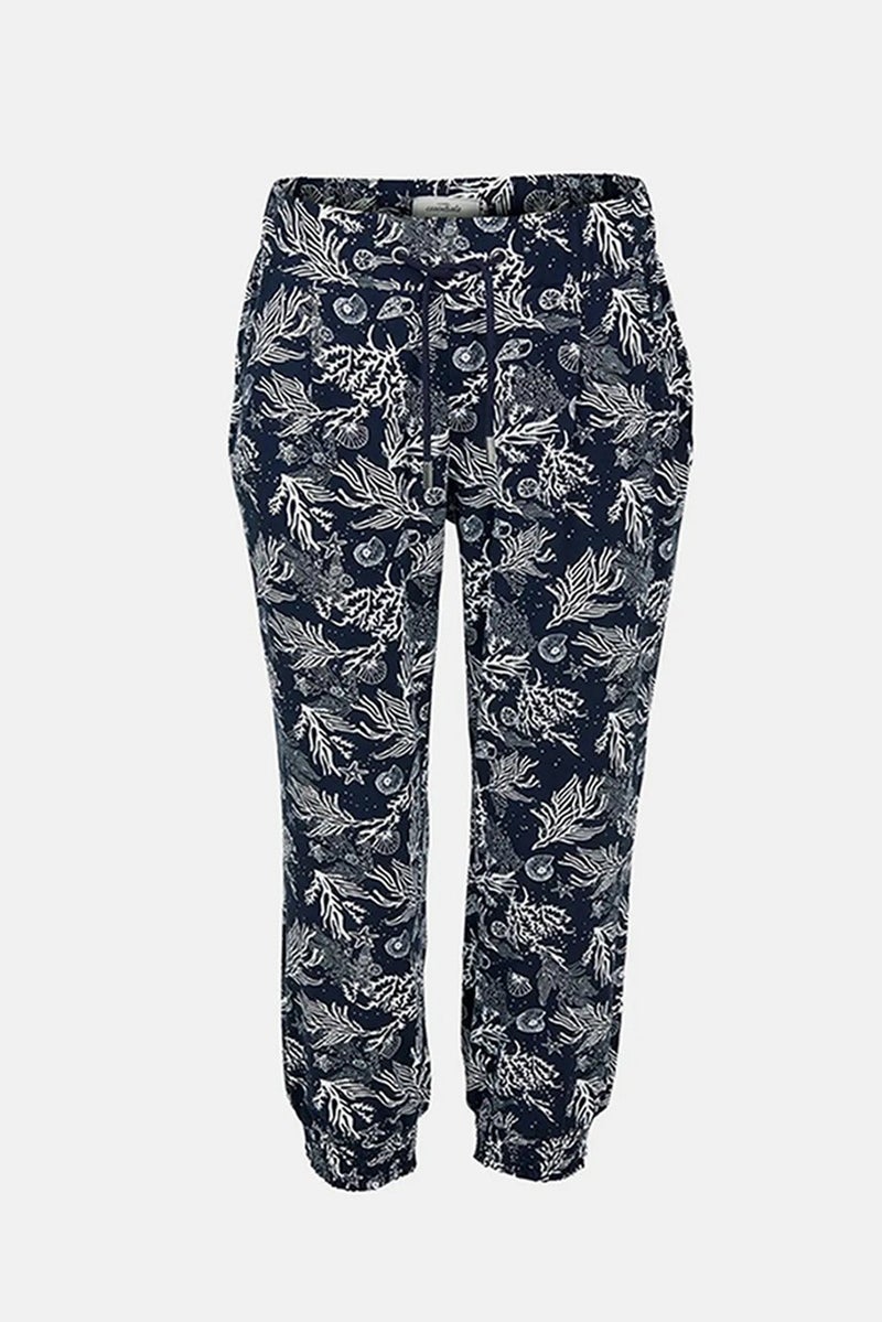Tchibo Women Printed Jersey Pants, Navy - Image 2