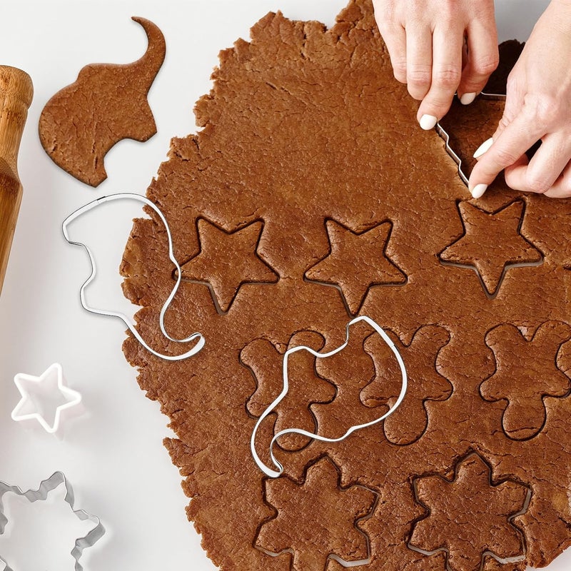 Elephant Cookie Cutters 8pcs Set Stainless Steel Biscuit Mold Metal Animal Cookie Molds for Baking Bakery Supplies - Image 5