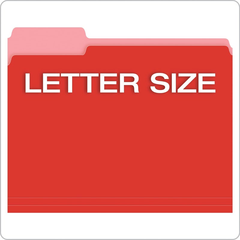 Pendaflex Colored File Folders Letter Size - 100 Pack of 12 Assorted Color Folders for Documents - 1/3-cut Tabs - Image 5