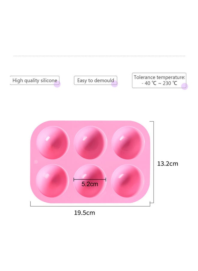 نيبمينينت قالب كيك ب6 فتحات من قطعتين وردي 5.2 x 19.5 13.2سم - Image 3