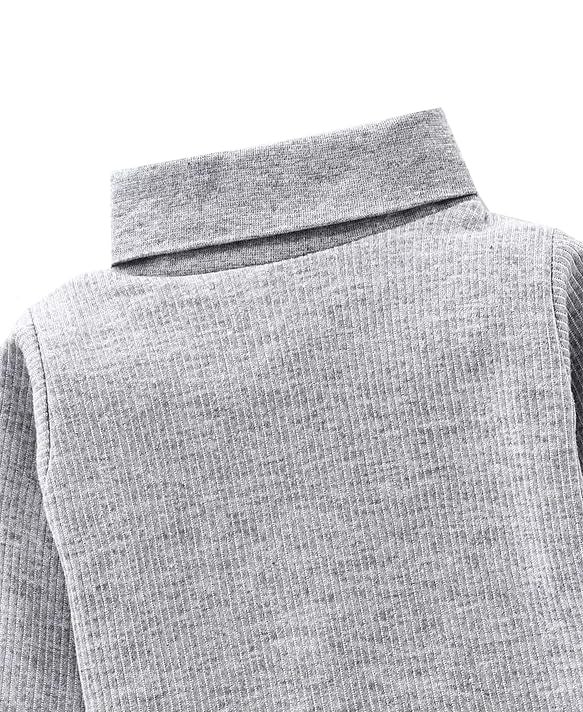 U Care UCARE Kids Boys & Girl's Full Sleeves High Neck Thermal Top | Thermal Vest for Girls & Boys (in, Age, 2 Years, 3 Years, Regular, Light Grey) - Image 3
