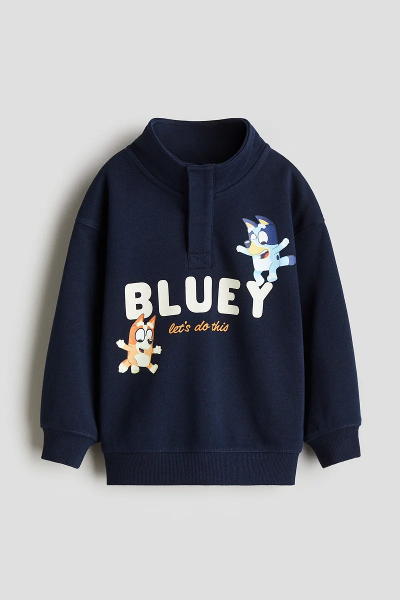 H&M Printed brushed-inside sweatshirt