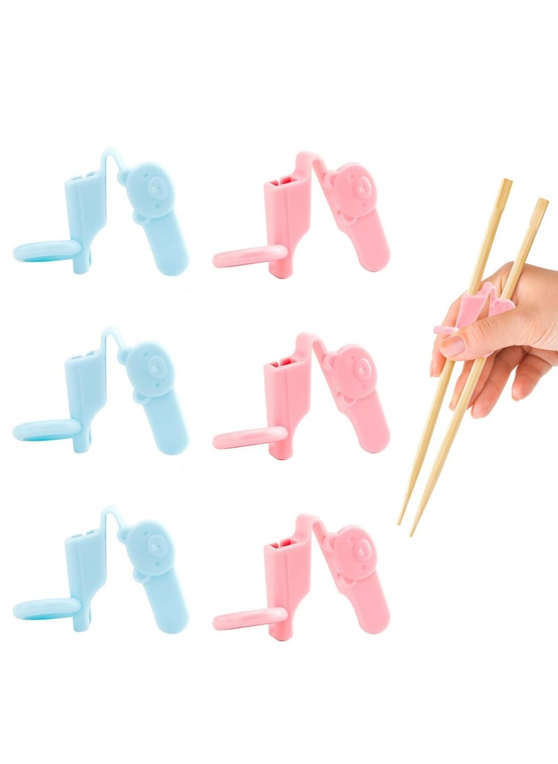 Oasisgalore 6 Pcs Reusable Training Chopstick Helpers - Eco-Friendly Aid for Kids and Beginners  - Image 1