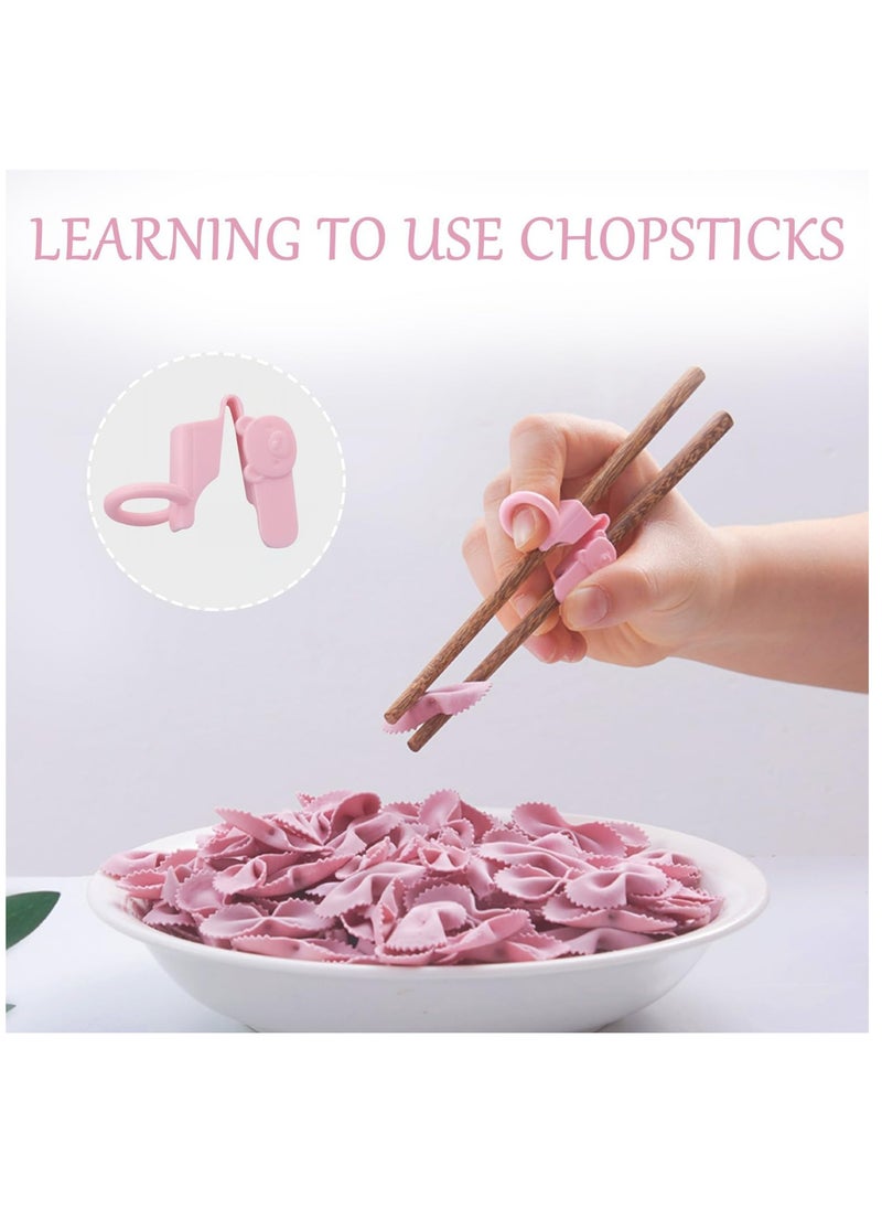 Oasisgalore 6 Pcs Reusable Training Chopstick Helpers - Eco-Friendly Aid for Kids and Beginners  - Image 4