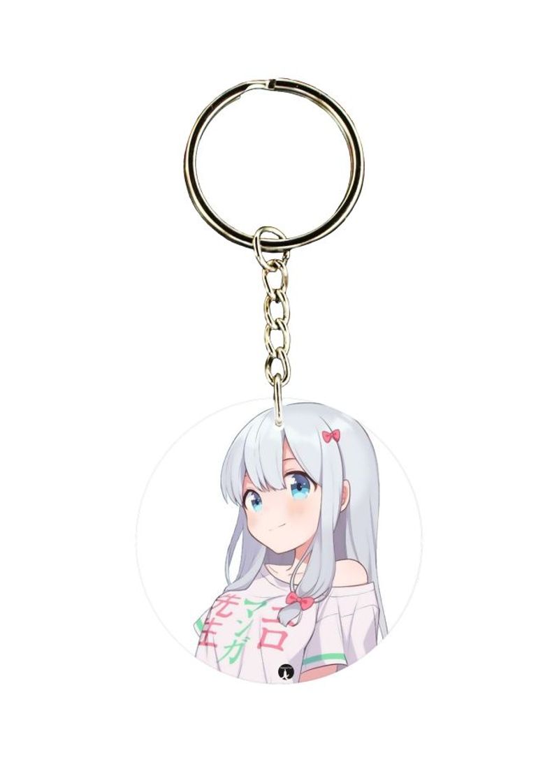 The Girl Printed Double Sided Keychain