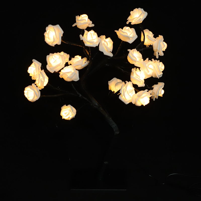2 pcs Tree Shape Desk Lamp Unique Beautiful Bedside Lamp without Battery (White) - Image 5