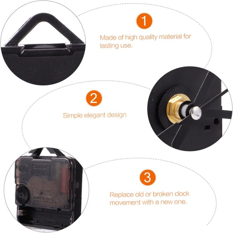 Outanaya 1set Silent Wall Clock Movement Kit Acrylic Clock Mechanism Long Shaft Easy Install - Image 4