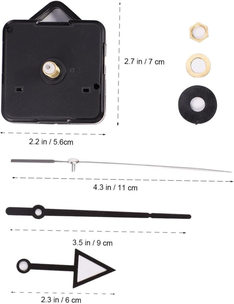 Outanaya 1set Silent Wall Clock Movement Kit Acrylic Clock Mechanism Long Shaft Easy Install - Image 2