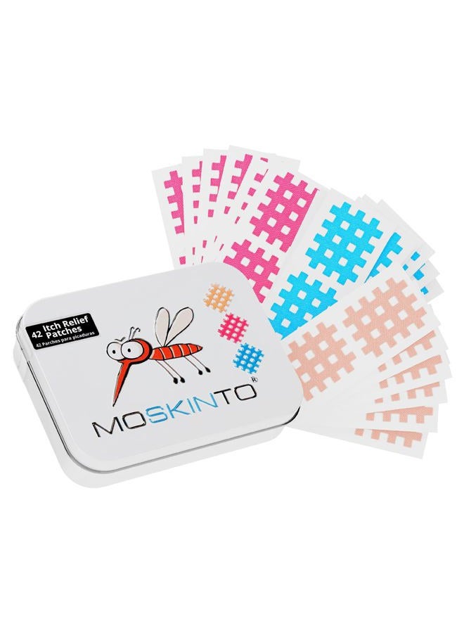 Moskinto The Original Mosquito Itch Relief Patches for Kids & Adults, Bug Bite Patches Soothe Swelling & Itching, Anti Itch Bug Bite Relief, Suction Tool Alternative, Family Pack, 42 Count - Image 1