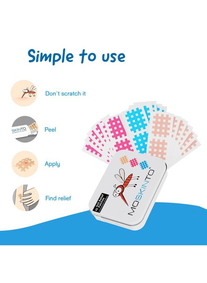 Moskinto The Original Mosquito Itch Relief Patches for Kids & Adults, Bug Bite Patches Soothe Swelling & Itching, Anti Itch Bug Bite Relief, Suction Tool Alternative, Family Pack, 42 Count - Image 2