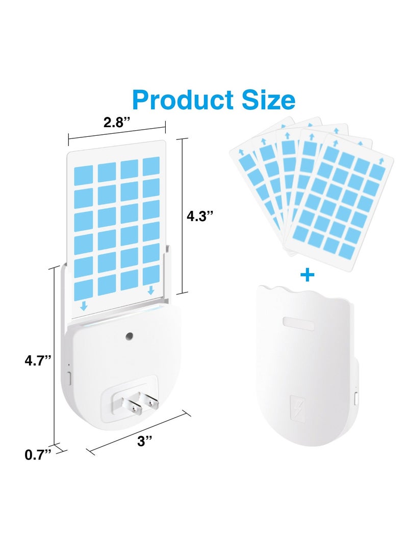 Generic Flying Insect Trap, 2 in 1 Indoor Plug-in Fruit Fly Trap White and 6 Glue Cards, Traps for Gnat, Moth, Mosquito, Suitable Every Part of The Home  - Image 2