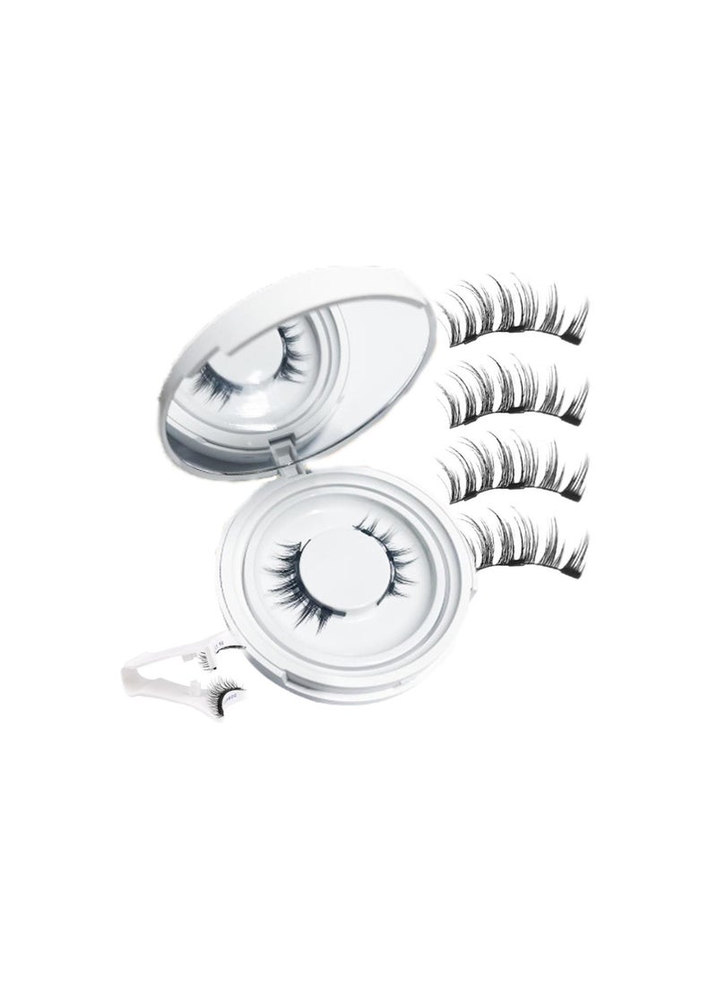 Generic - Magnetic Eyelashes with Applicator, 2pairs Co Magnetic Lashes, Reusable Natural Look Magnetic Lashes No Glue Needed, Premium Co Magnetic Eyelashes False Eyelashes (M12) - Image 1