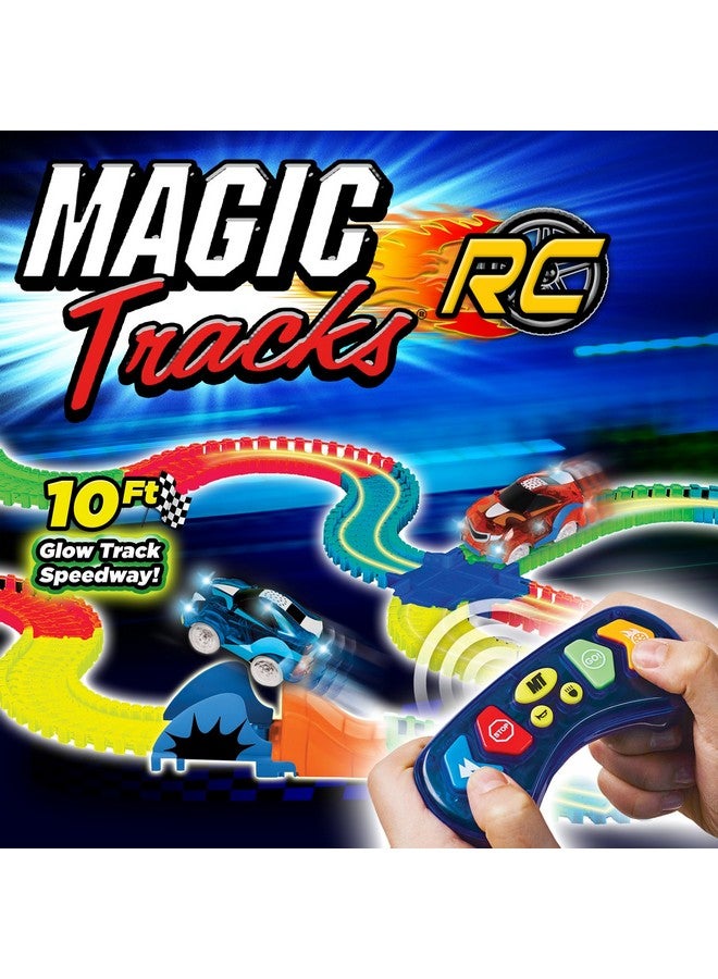 Ontel Magic Tracks RC - Remote Control Turbo Race Cars & 10 ft of Flexible, Bendable Glow in the Dark Racetrack - As Seen on TV, Color may Vary - Image 2