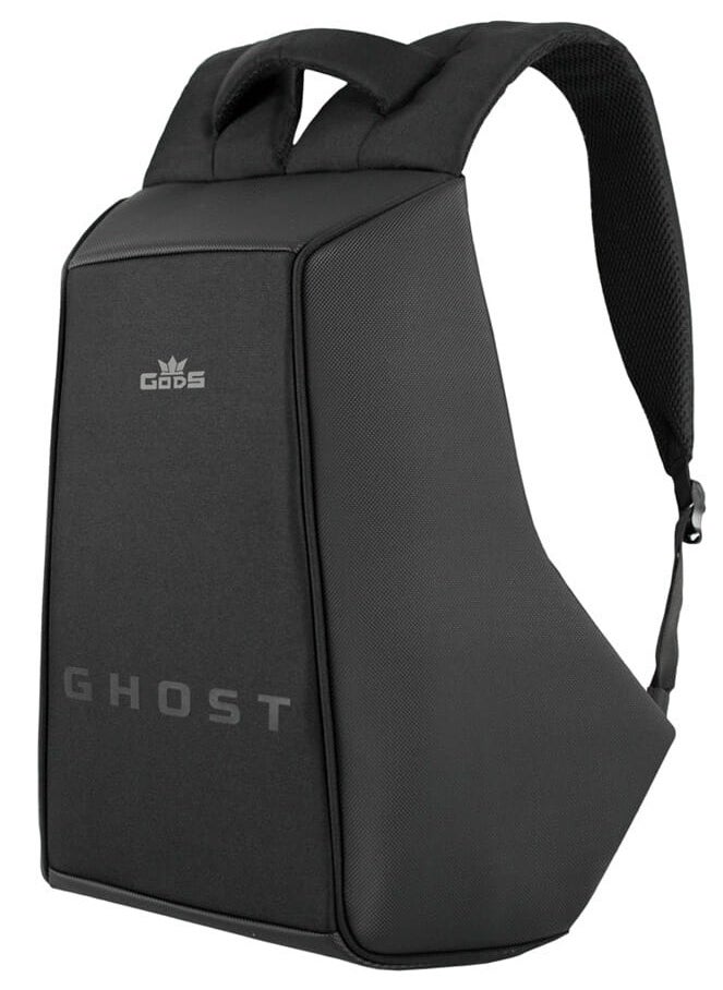 جودز - حقيبة كمبيوتر محمول GHOST - حقيبة ظهر تقنية مضادة للسرقة سعة 25 لتر | حقيبة ظهر فاخرة للسفر متعددة الجيوب مقاس 15.6 بوصة للرجال والنساء سريعة الوصول | الكلية والمكتب والأمتعة - أسود - Image 1