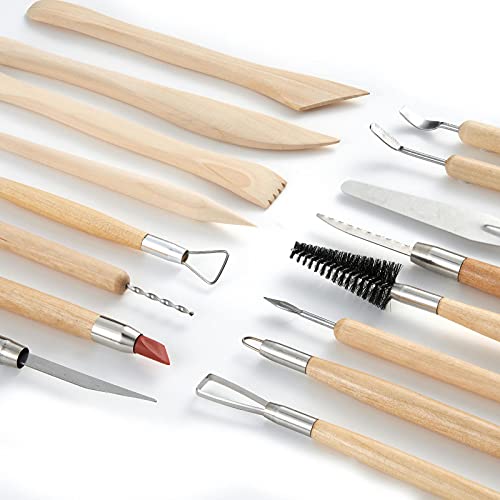 TEMONTIAN Clay Sculpting Tools,Air Dry,Pottery Tools,44 Pcs Double Sided Polymer Clay Tools Kit,Ceramics, Modeling Tools with Carrying Case Bag - Image 4