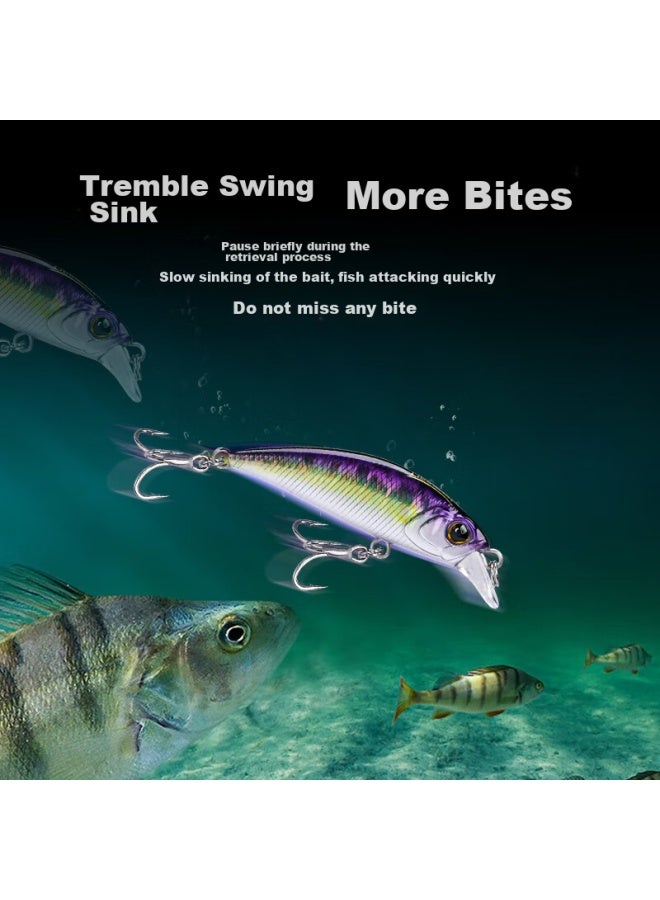 King Lure King Bait, Minnow Sinking Shaking Tail Sinking Artificial Bait For Freshwater Bass, Bionic Imitation Bait - Image 2