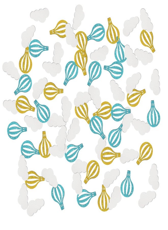 INNORU Hot Air Balloon Confetti Glitter, Cloud Travel Theme Table Decor, Baby Shower Paper Scatter, Children Boys Girls Birthday Wedding Graduation Retirement Party Table Decorations, 120pcs - Image 1