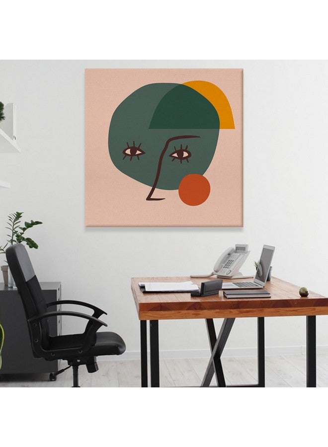 LADECOR Abstract Wall Art Modern Painting Decoration Canvas Framed Unique Painting for Living Room, Bedroom, and Office Wall Décor Design Design (24 Inch x 24 Inch, B) - Image 4