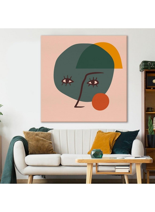 LADECOR Abstract Wall Art Modern Painting Decoration Canvas Framed Unique Painting for Living Room, Bedroom, and Office Wall Décor Design Design (24 Inch x 24 Inch, B) - Image 3