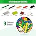 MANNIDOO 1200 Pieces Flat Pieces 9 Sizes Classic Moc Parts and Pieces Tiles Expansion Set Compatible with All Major Brands Building Bricks Bulks for Smooth Surface 12 Colors - Image 4