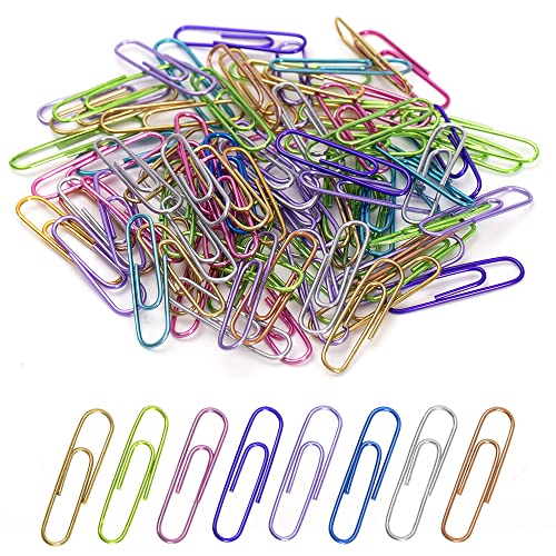 SOTMALTK Paper Clips, 240pcs Medium Size Colored, PaperClips Assorted Colors, Paper Clips for Paperwork Office School and Personal Use - Image 1