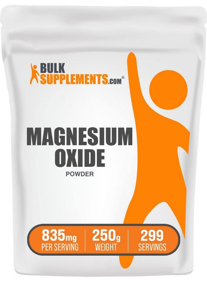 BulkSupplements.com Magnesium Oxide Powder - Magnesium Oxide Supplement, Magnesium Oxide 500mg - Gluten Free, 835mg (500mg of Magnesium) per Serving, 250g (8.8 oz) (Pack of 1) - Image 1