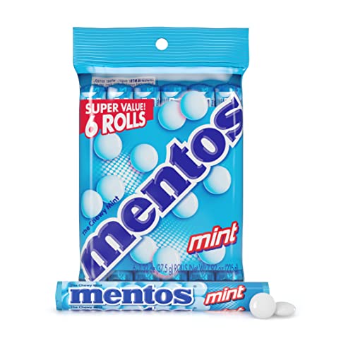 Mentos Chewy Mint Candy Roll Peppermint 132 ounce14 Pieces Pack of 6 multi pack - Image 1