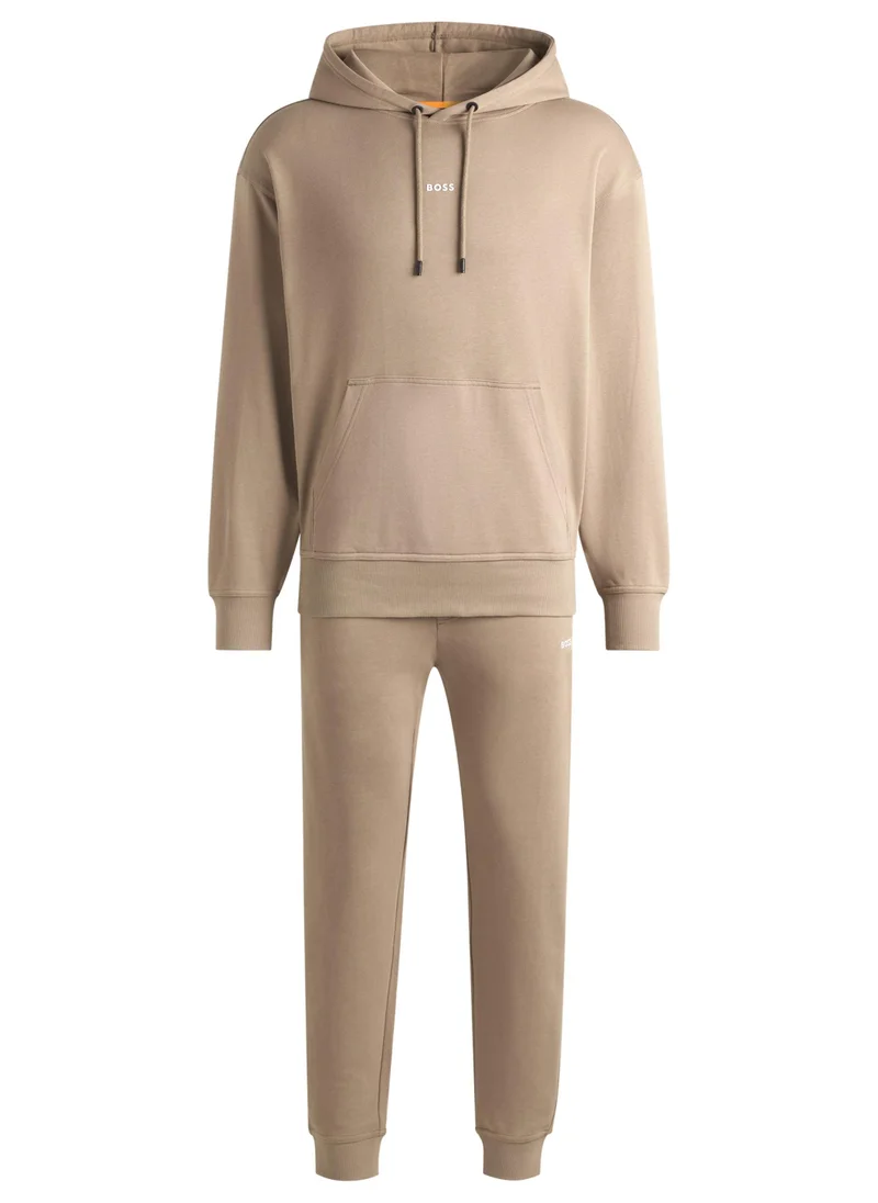 بوس Cotton-jersey tracksuit with logo trims