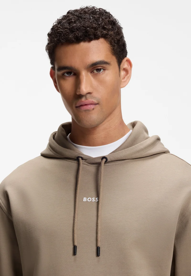 BOSS Open Brown Casual cotton tracksuit set with a minimalist logo for Men | Best Price UAE