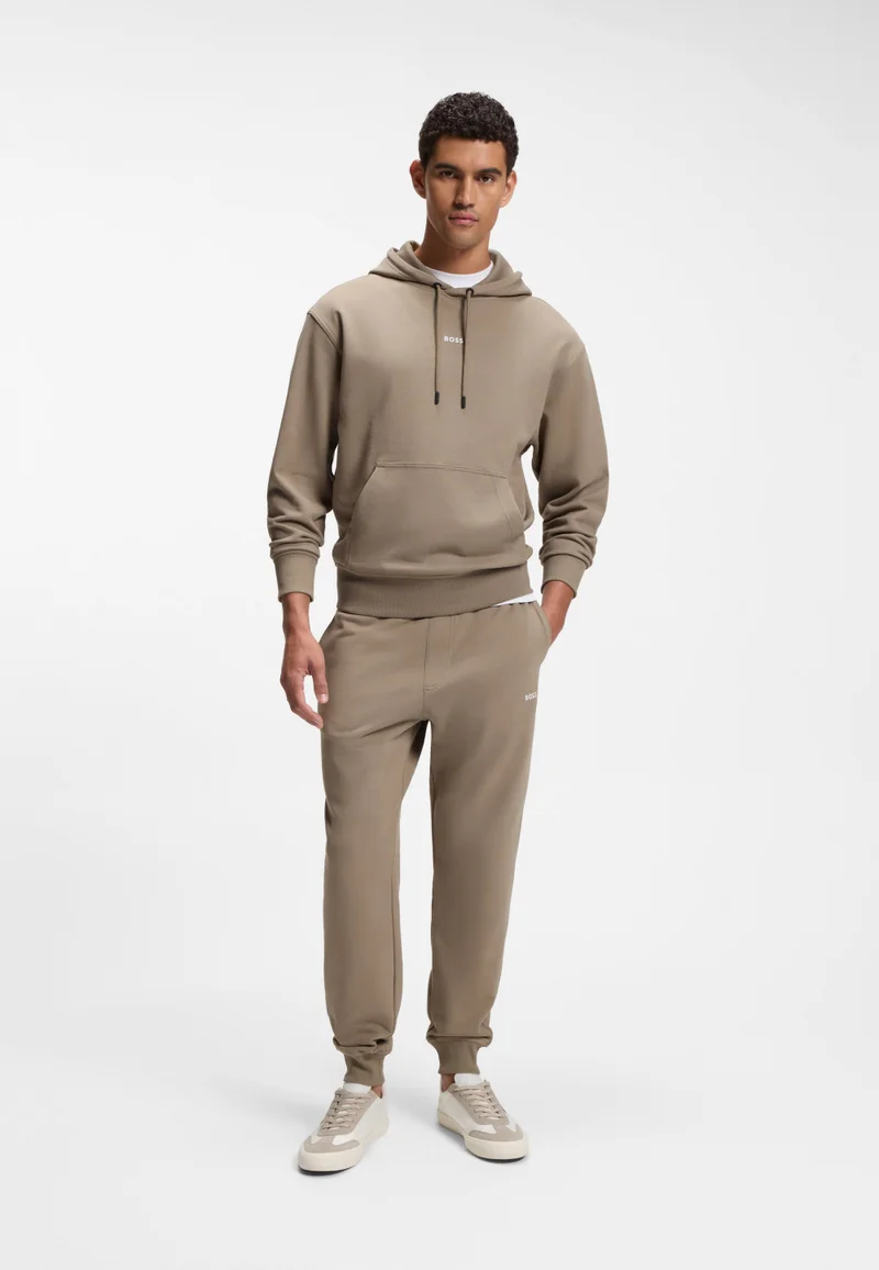BOSS Open Brown Casual cotton tracksuit set with a minimalist logo for Men | Best Price UAE