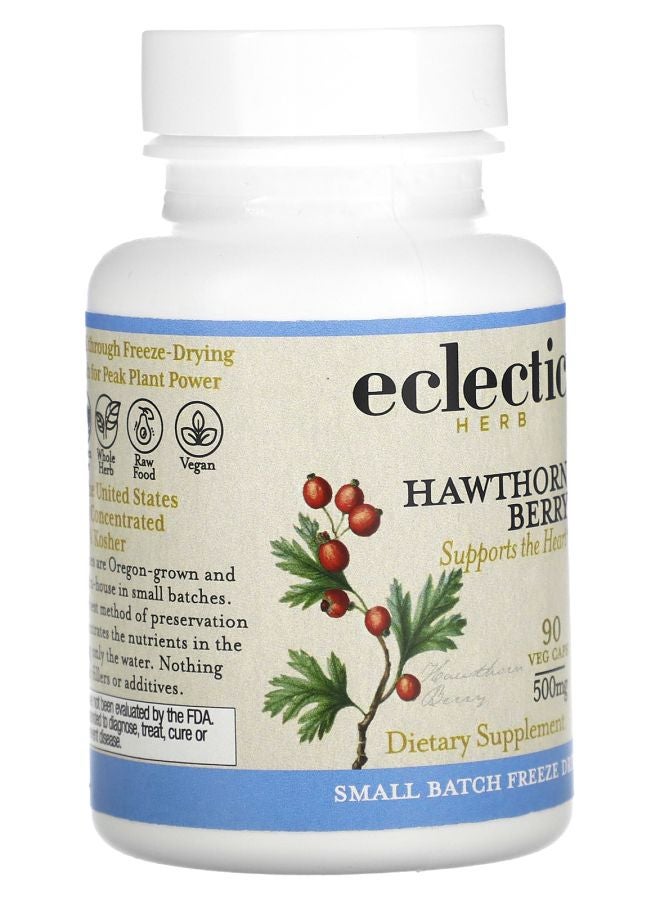 Eclectic Herb Hawthorn Berry 500 mg 90 Veg Caps - Image 2