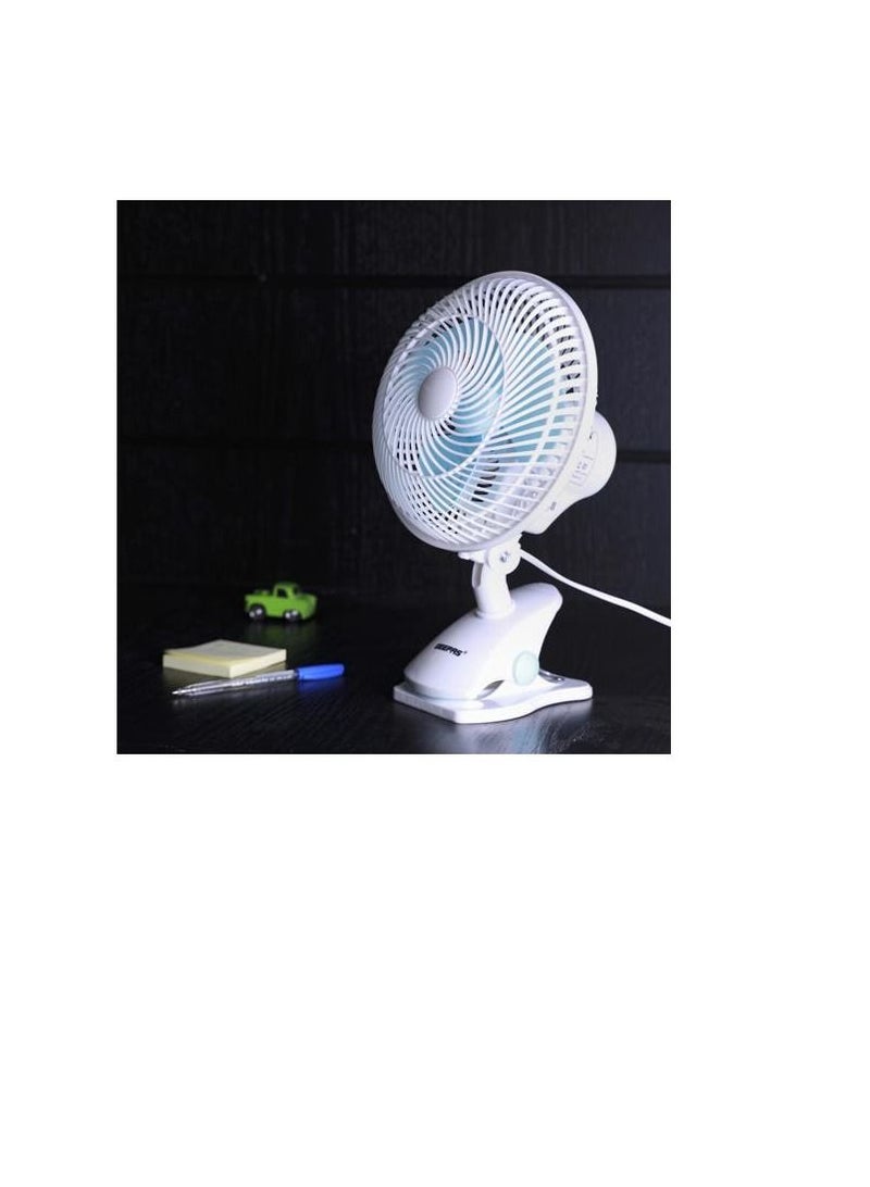 Mini Desk Fan White/Light Blue  - Image 2