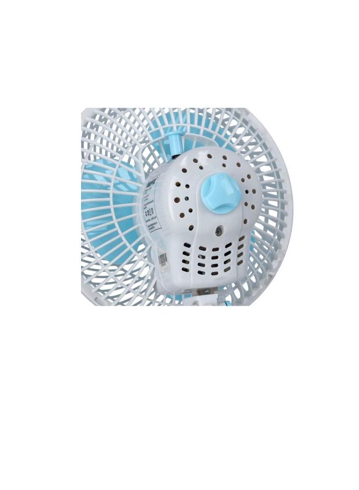 Mini Desk Fan White/Light Blue  - Image 3