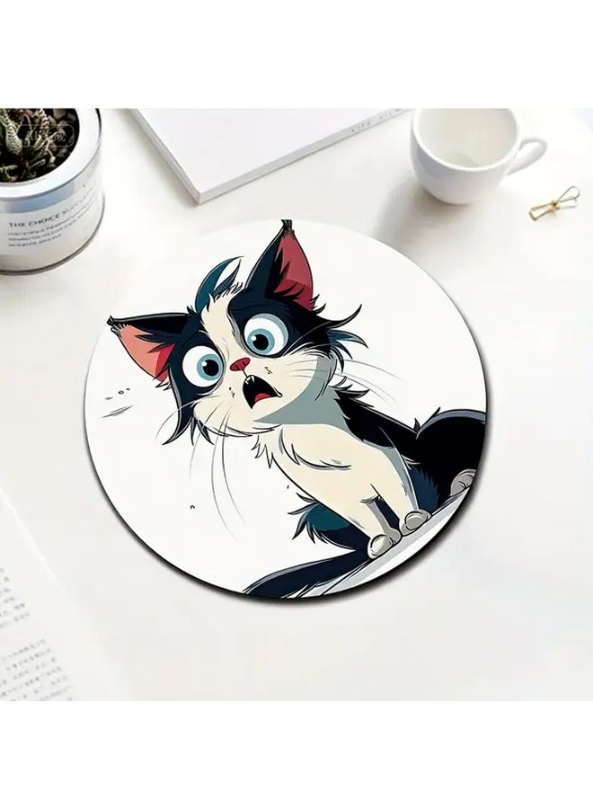 Surprised Cat Design Large Non Slip Rubber Base Mouse Pad For Office Home Gaming - Image 3