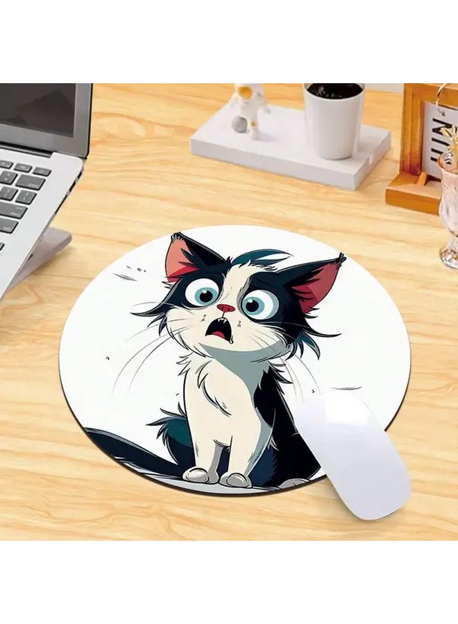 Surprised Cat Design Large Non Slip Rubber Base Mouse Pad For Office Home Gaming - Image 4