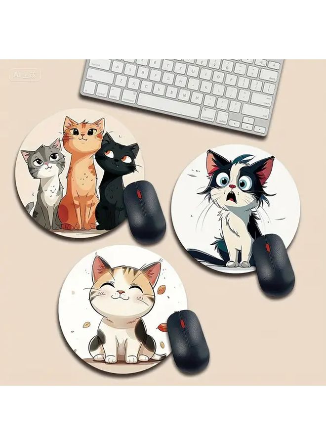 Surprised Cat Design Large Non Slip Rubber Base Mouse Pad For Office Home Gaming - Image 1