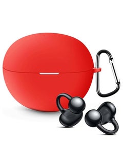 FARROBIZZ Silicone Case Compatible with HUAWEI FreeClip, Shockproof and Scratch-Resistant Full-Body Protection Headphone Cover with Anti-Lost Keychain- Red  - Image 1