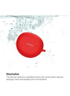 FARROBIZZ Silicone Case Compatible with HUAWEI FreeClip, Shockproof and Scratch-Resistant Full-Body Protection Headphone Cover with Anti-Lost Keychain- Red  - Image 4