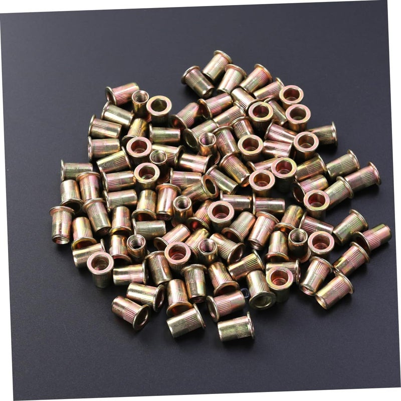 Stainless Steel Zinc Flat Head Rivet Nuts Kit 100 Pcs For DIY Projects - Image 5