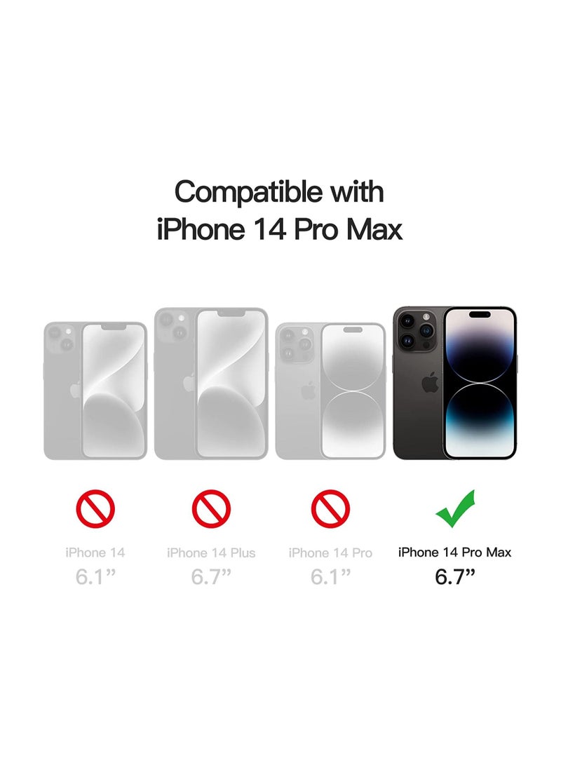 إيف علبة السيليكون متوافقة مع iPhone 14 Pro Max 6.7 - بوصة ، حريرية ناعمة للوقاية الكاملة من الجسم ، غطاء مقاوم للصدمات مع بطانة الألياف الدقيقة (أسود) - Image 2