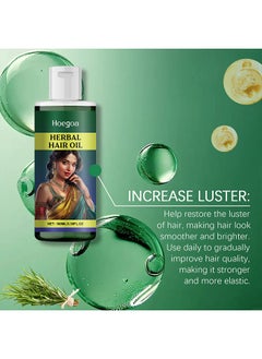 Herbal HOEGOA herbal hair oil, gently cleanses and moisturizes dry and split hair, nourishes hair essence oil  - Image 3