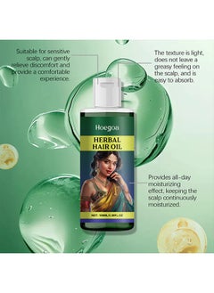 Herbal HOEGOA herbal hair oil, gently cleanses and moisturizes dry and split hair, nourishes hair essence oil  - Image 4