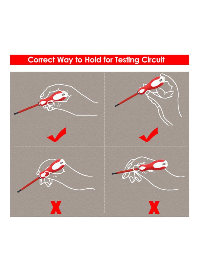 NIBEMINENT Insulated Screwdriver Red/White - Image 3