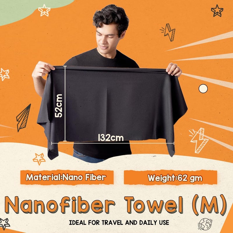 TRAVEL LIKES ME TRAVEL LIKES ME Bath Towel Quick Dry for Men Women Premium Light Weight Super Absorbent Soft Thin Smooth Cloth for Travel Swiming and Beach Naonofiber Feldgrau Green 52 132 cm - Image 2