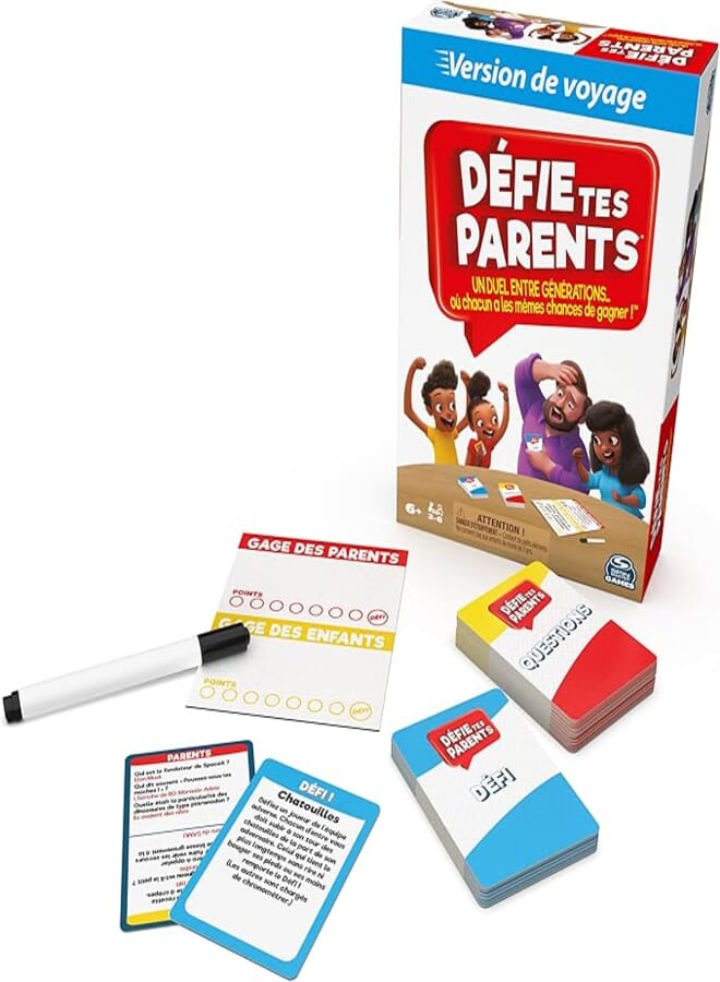 Spin Master Games Challenge Your Parents - Travel Version Board Where Parents And Children Compete - Friendly For The Whole Family - Fun Questions And Challenges - Take Anywhere - Child Age 6+