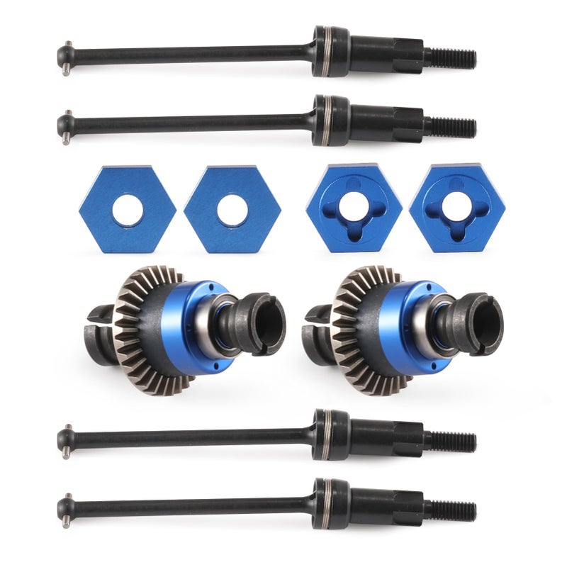 Shaluoman Assembled Differential for 118 Granite GROM 114 MojaveCVD Shaft Dogbone CVD Joint Universal Axle SetAccessories for ARRMA 118 2S Granite Granite GROM Blue and Black - Image 3