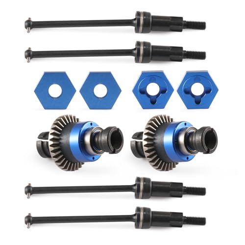 Shaluoman Assembled Differential for 118 Granite GROM 114 MojaveCVD Shaft Dogbone CVD Joint Universal Axle SetAccessories for ARRMA 118 2S Granite Granite GROM Blue and Black - Image 1